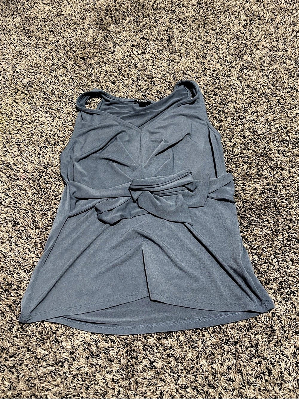 Express Blue Tie-Front Tank Top Size XS